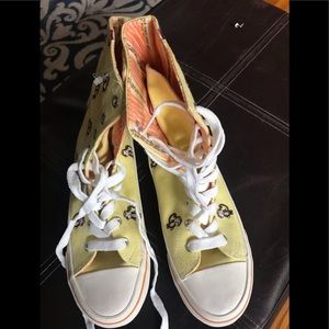 BC Footwear Shoes - BC Kitschy Yellow Monkey Hightop Sneakers BC Footwear Shoes - BC Kitschy Yellow Monkey Hightop Sneakers